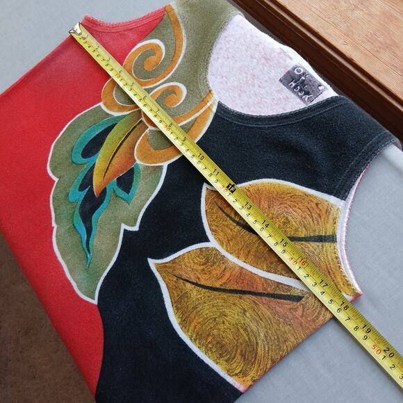 Off the Hook Graphic Print Tank Top M ? tagless vintage y2k scoop neck repaired - Picture 9 of 12